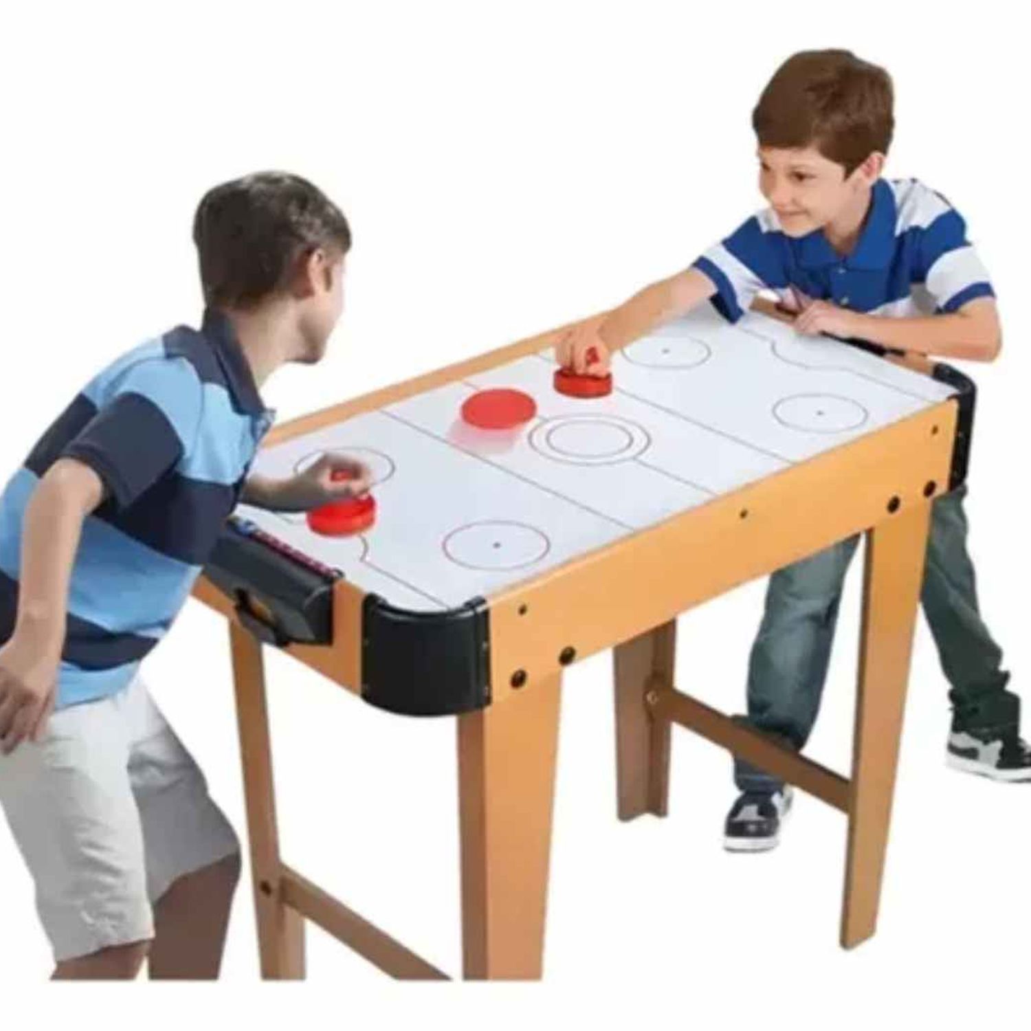 Juego De Hockey De Mesa JOZMMZEOOA 2 En 1 | Madera De Pino, Portátil Y Plegable | Ideal Para Niños Y Adultos | Incluye 10 Piezas