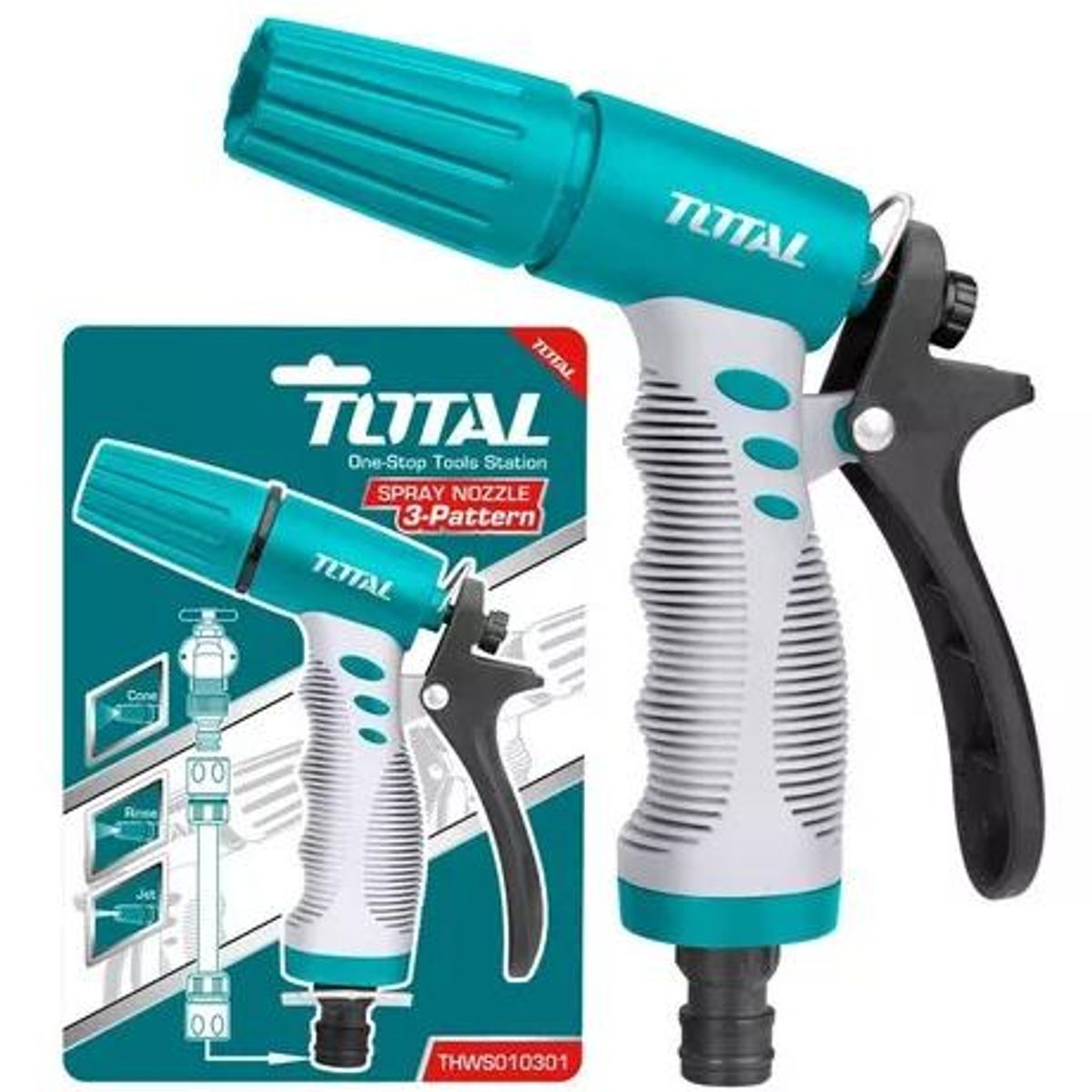 TOTAL TOOLS - PISTOLA DE RIEGO JARDIN TOTAL  THWS010301  3 POSICIONES