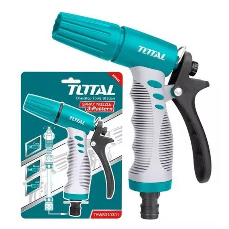 TOTAL TOOLS - PISTOLA DE RIEGO JARDIN TOTAL  THWS010301  3 POSICIONES