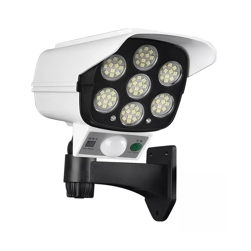 GENERICO - Foco Solar Simula Camara De Seguridad Sensor De Movimiento