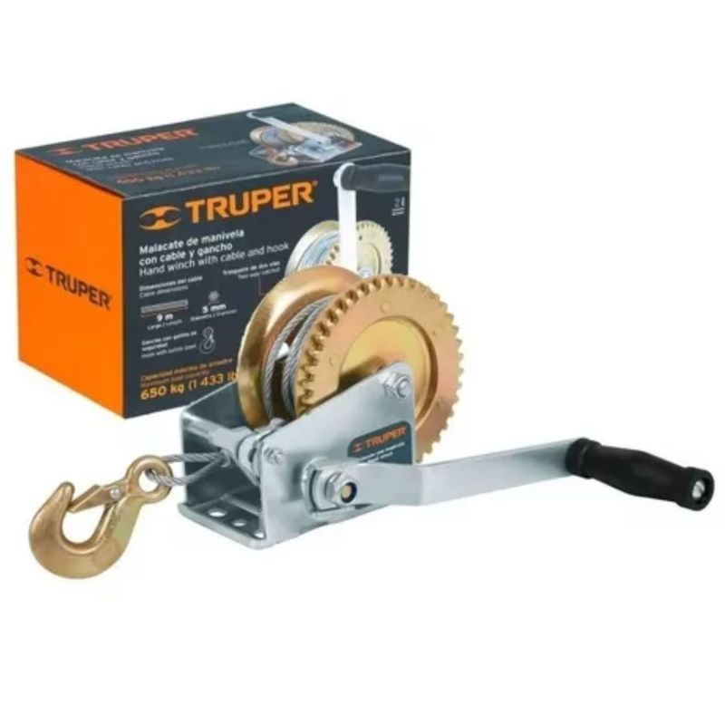 TRUPER - Winche Malacate Manual 650 Kg Truper