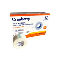 CRANBERRY - Tela adhesiva macroporosa 2.5cms x 9 mts - 6 unidades