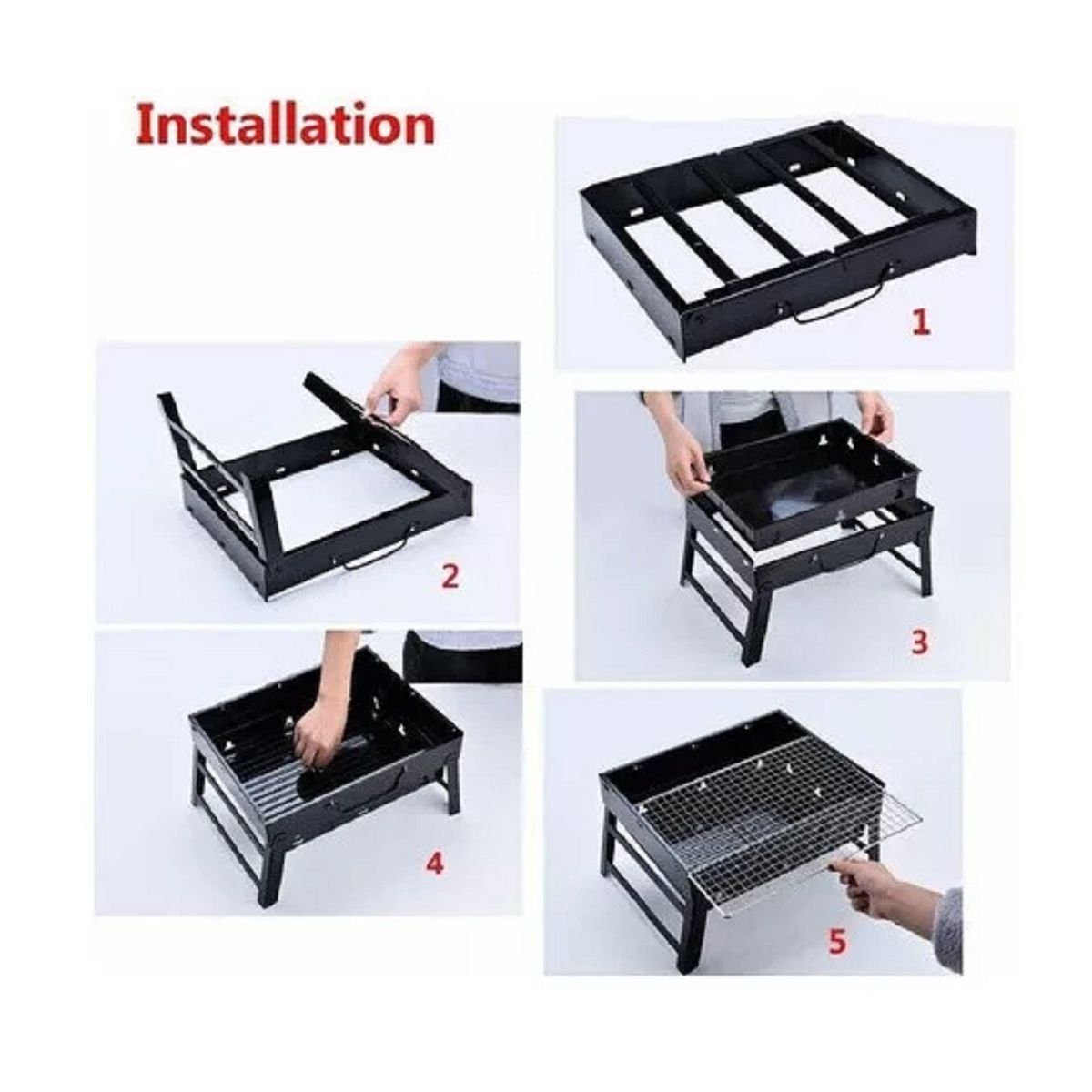 GENERICO - Mini Parrillera Plegable De Carbon Portatil Parrillera