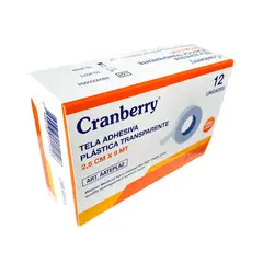 CRANBERRY - Tela adhesiva macroporosa 5 cms x 9 mts - 6 unidades