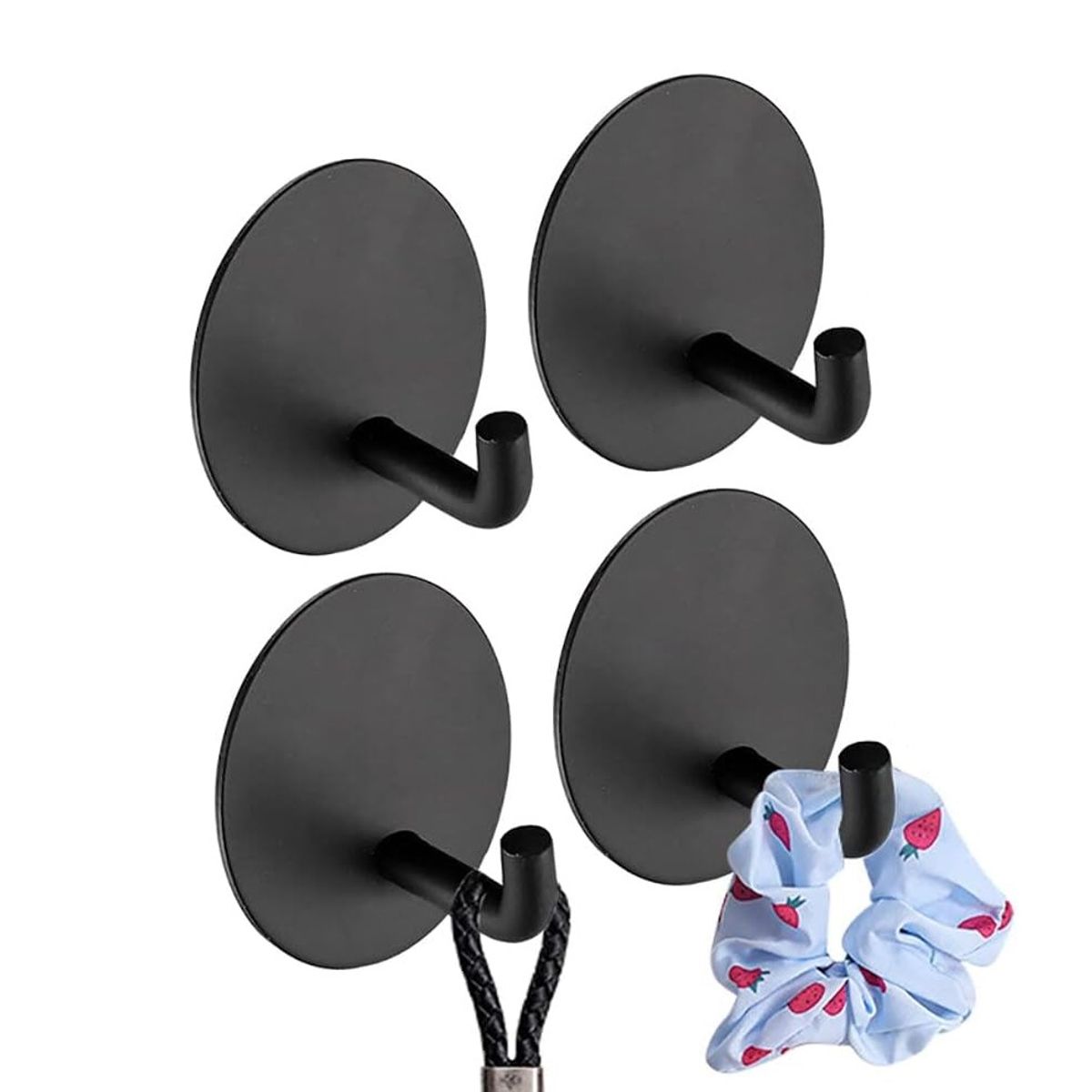 WAKESHOME - Ganchos Adhesivos Impermeables De Acero Inoxidable 4 Uds