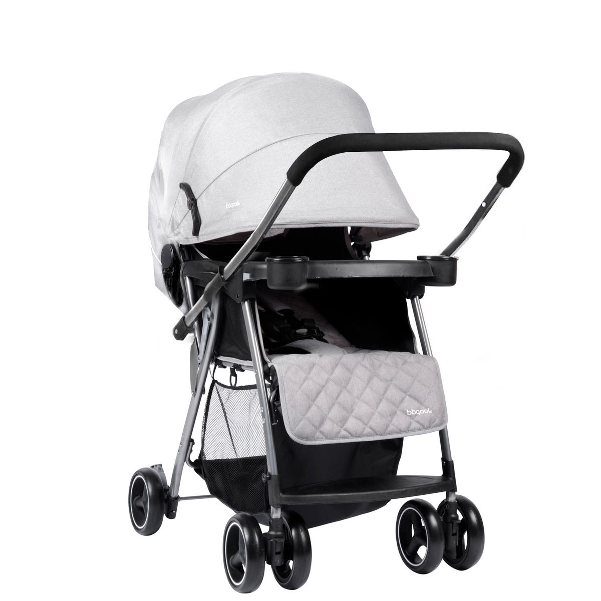 BBQOOL - Coche Cuna Nitara Light Grey