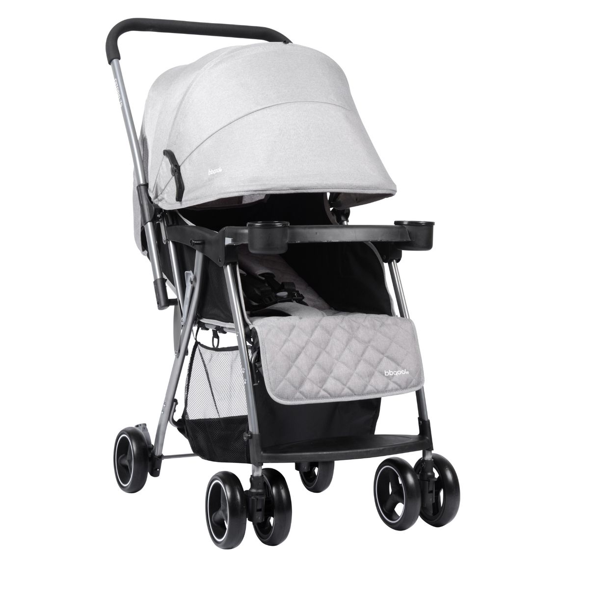 BBQOOL - Coche Cuna Nitara Light Grey