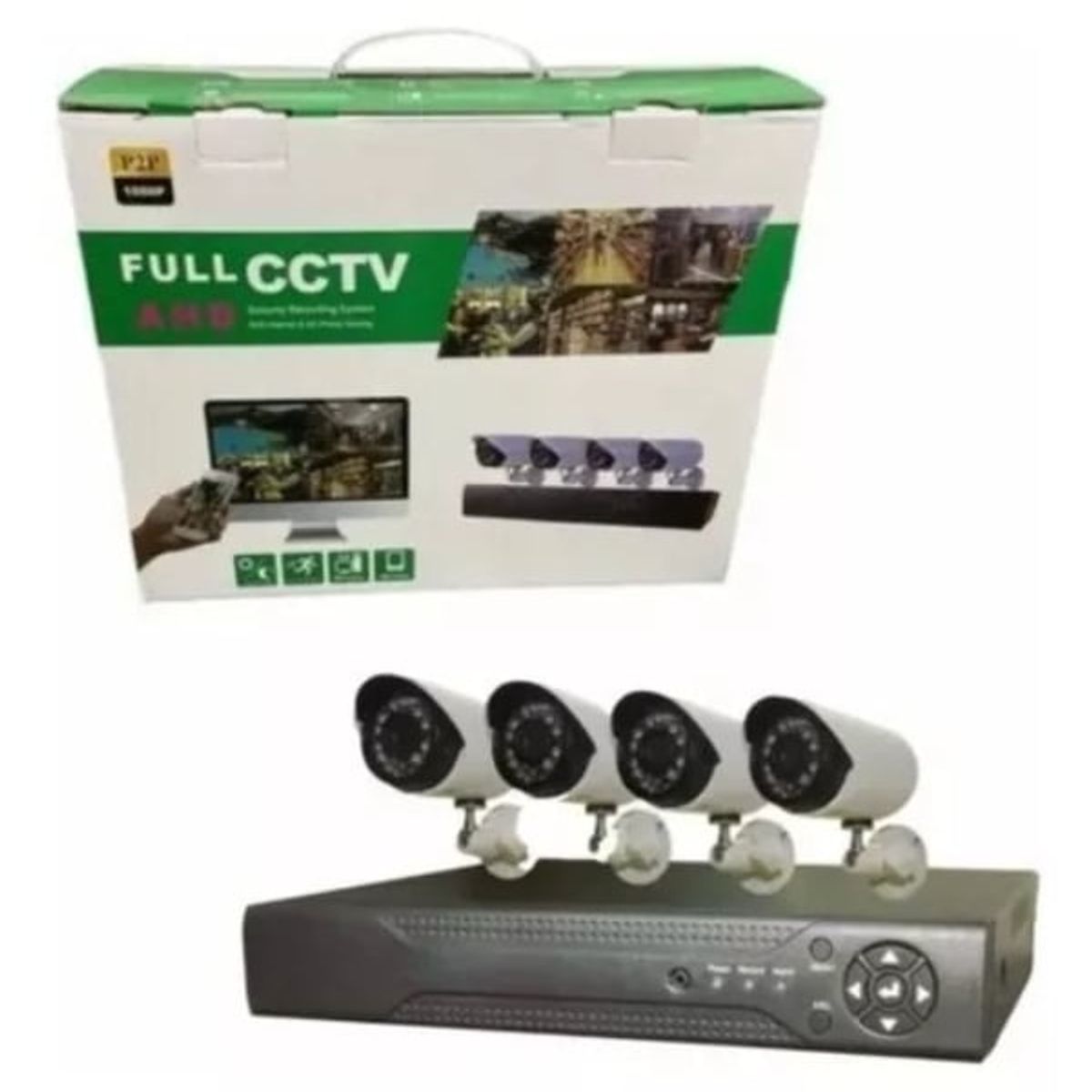 GENERICO - Kit 4 Cámaras De Seguridad Circuito Cerrado