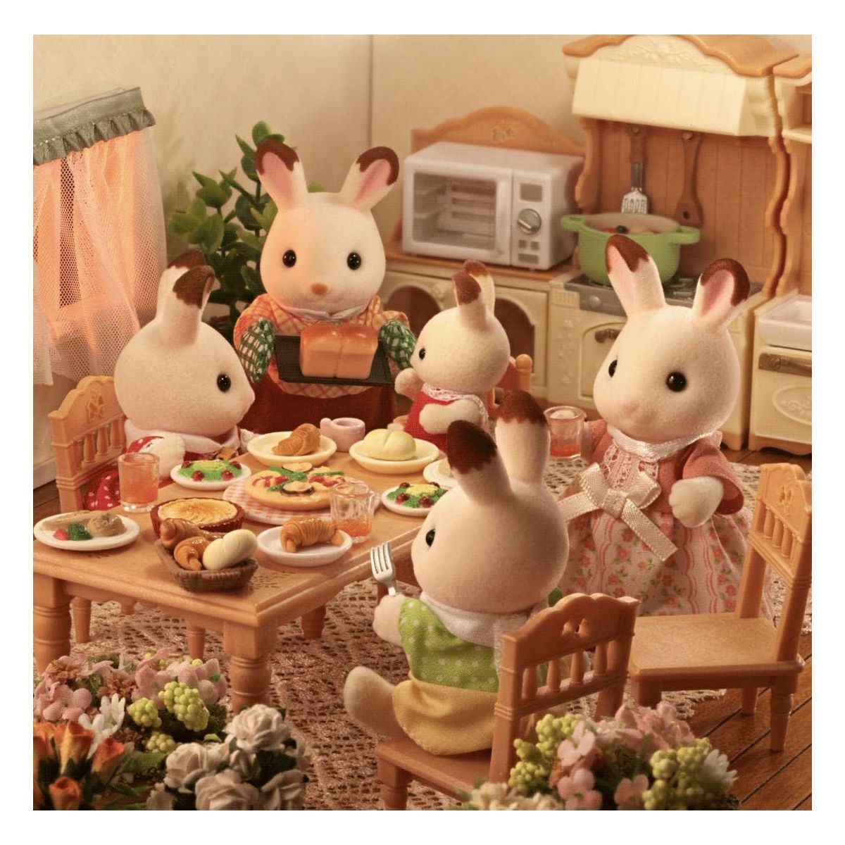 SYLVANIAN FAMILIES - Familia Conejos Chocolate New Sylvanian Families