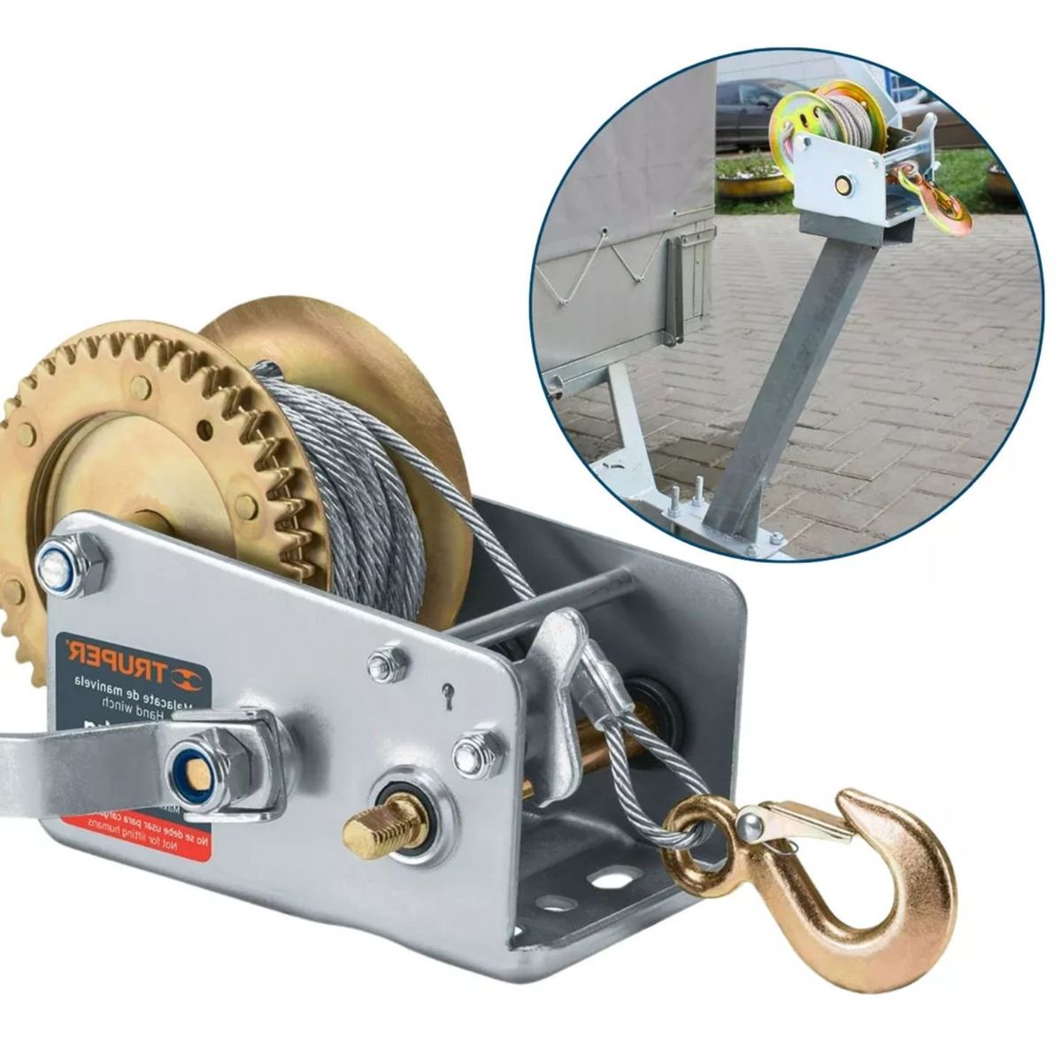 TRUPER - Winche Malacate Manual 1100 Kg Truper