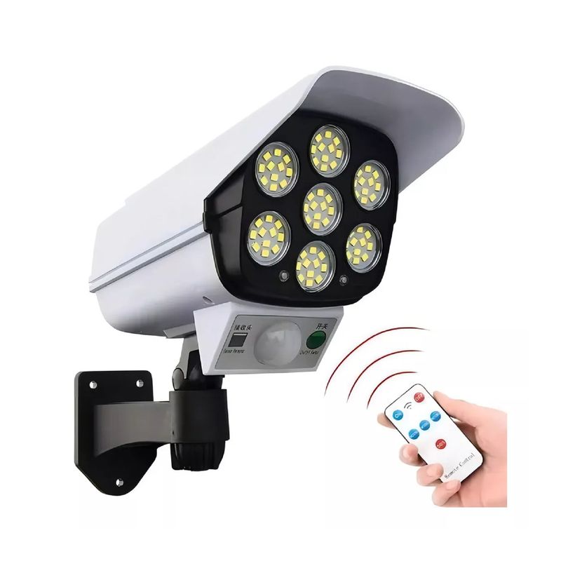GENERICO - Foco Solar Simula Camara De Seguridad Sensor De Movimiento