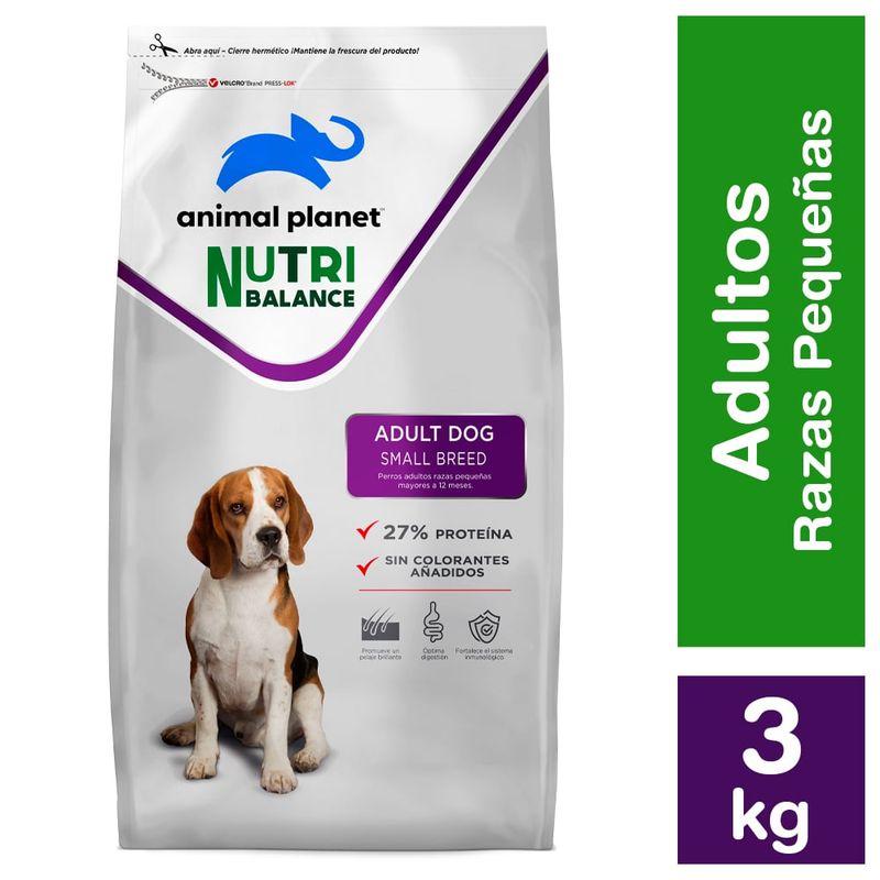 ANIMAL PLANET - Alimento Perro Adulto Raza Pequeña 3 Kg Animal Planet NB