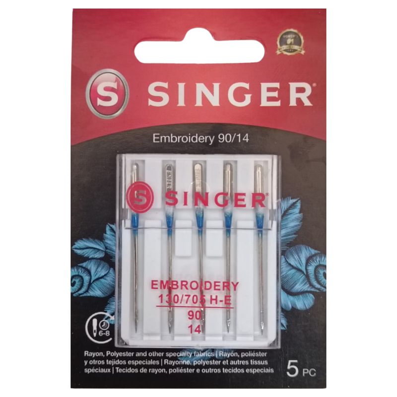 SINGER - Aguja Singer 130/705 (bordadora), set 5 unidades