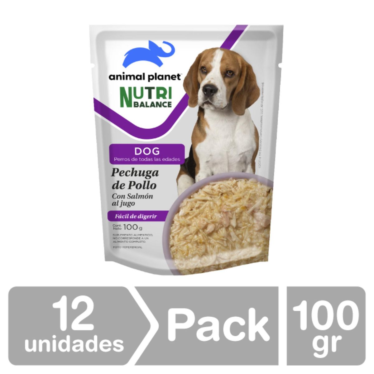 ANIMAL PLANET - Alimento Humedo Perro Pollo 100 Gr x 12 uni Animal Planet NB
