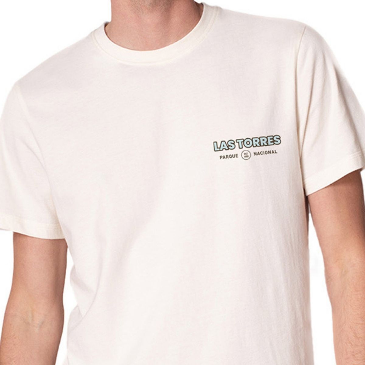 LENGA - Polera Hombre Algodón Orgánico Base Las Torres protección UV Lenga