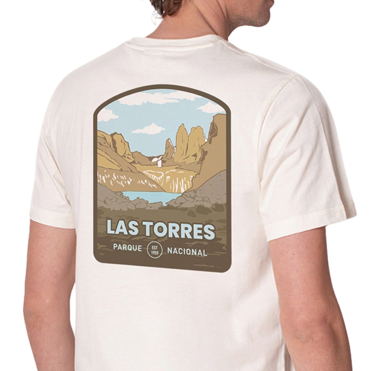 LENGA - Polera Hombre Algodón Orgánico Base Las Torres protección UV Lenga