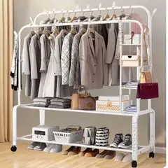 GENERICO - Perchero Organizador Colgante De Ropa Doble Metálico