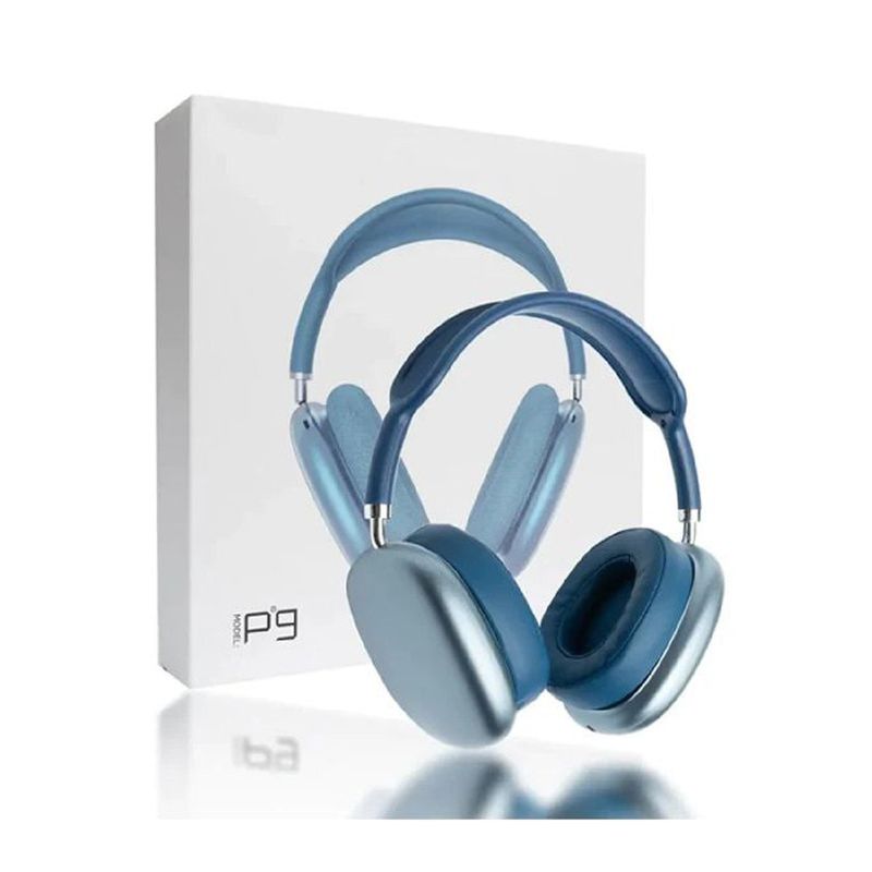 GENERICO - AUDIFONO P9 BLUETOOH RECARGABLE AZUL