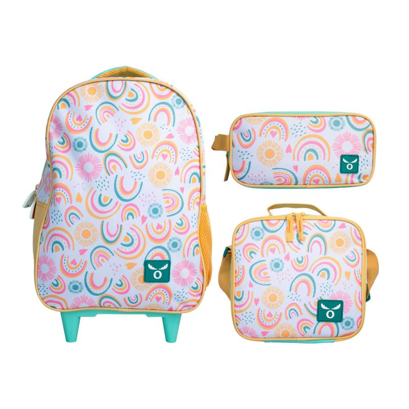 GENERICO - Pack Mochila Escolar Con Ruedas + Lonchera +estuche-moose