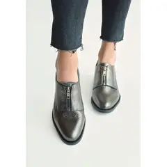 GIANI DAFIRENZE - Zapato Mujer De Cuero Leonor Metálico C3.