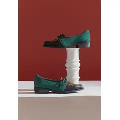 GIANI DAFIRENZE - Zapato Mujer De Cuero Indira Verde Print C1.