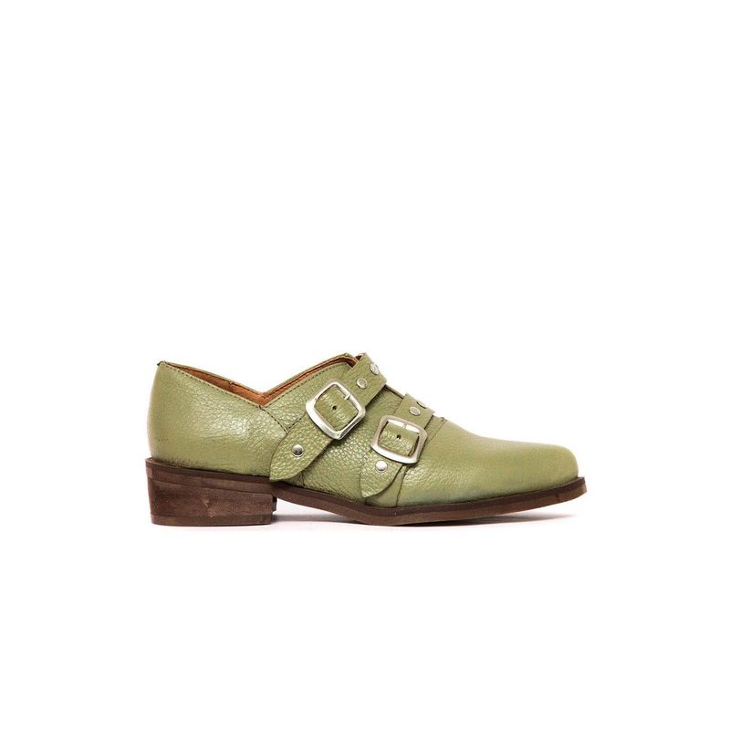 GIANI DAFIRENZE - Zapato Mujer De Cuero Juana Verde C3.