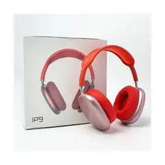 GENERICO - AUDIFONO P9 BLUETOH RECARGABLE ROJO