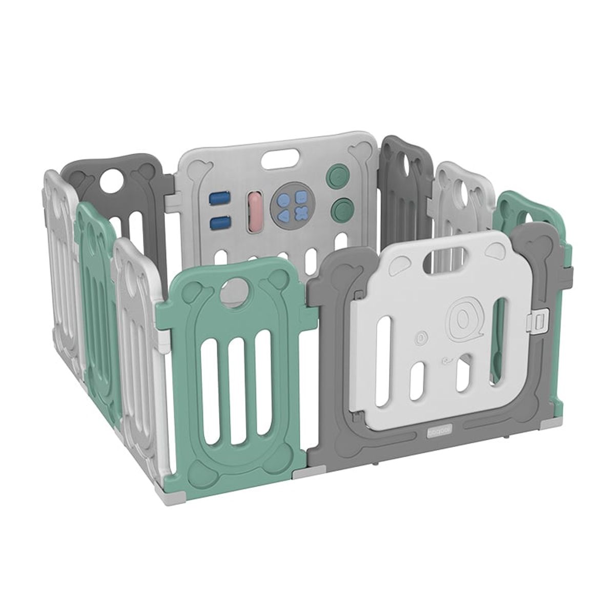 BBQOOL - Corral Didáctico de Juegos IQ Mint + Alfombra