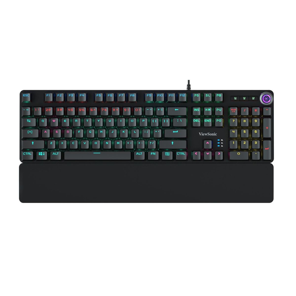 VIEWSONIC - Teclado Mecánico RGB con apoya Muñecas Gamer KU535 ViewSonic