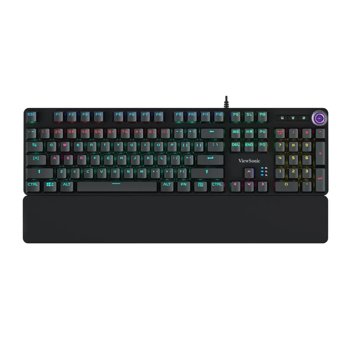 VIEWSONIC - Teclado Mecánico RGB con apoya Muñecas Gamer KU535 ViewSonic