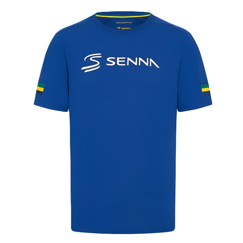 FORMULA 1 - Polera Oficial Formula 1 Ayrton Senna Stripes 2024 Azul