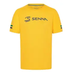 FORMULA 1 - Polera Oficial Ayrton Senna Stripes 2024 Amarillo