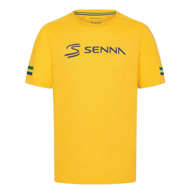FORMULA 1 - Polera Oficial Formula 1 Ayrton Senna Stripes 2024 Amarillo