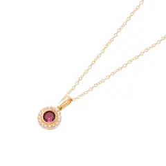 JB JOYAS BARON - Collar de Oro de 18kt Circonita Rubí