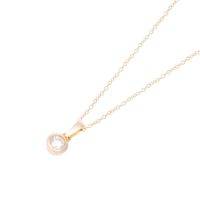 JB JOYAS BARON - Collar de Oro de 18kt Circonita central