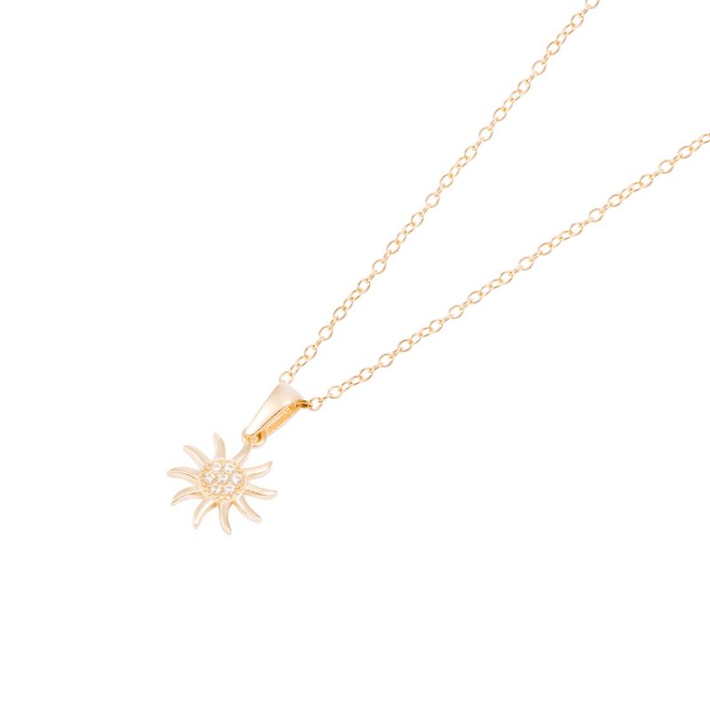 JB JOYAS BARON - Collar de Oro de 18kt Circonitas Sol