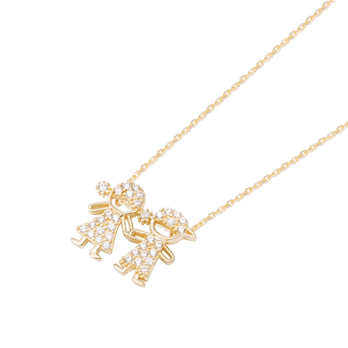 JB JOYAS BARON - Collar de Oro de 18kt Circonita niños