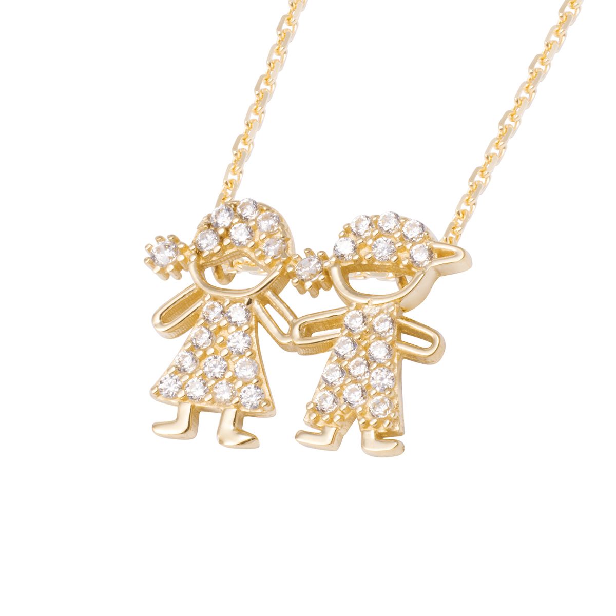 JB JOYAS BARON - Collar de Oro de 18kt Circonita niños