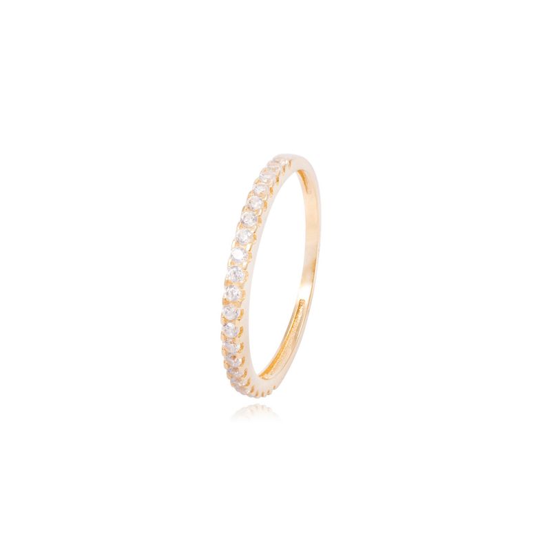JB JOYAS BARON - Anillo Compromiso de Oro de 18kt medio cintillo tradicional