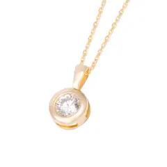JB JOYAS BARON - Collar de Oro de 18kt Circonita punto de luz