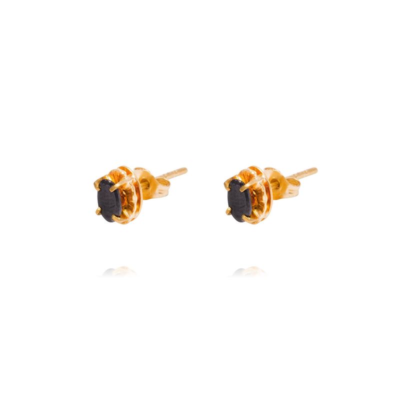 JB JOYAS BARON - Aros Oro Amarillo 18kt Onix 3x5mm