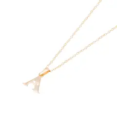 JB JOYAS BARON - Collar de Oro de 18kt Circonitas letra A