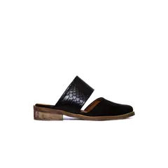 GIANI DAFIRENZE - Babucha Mujer De Cuero Gaviota Negro C46
