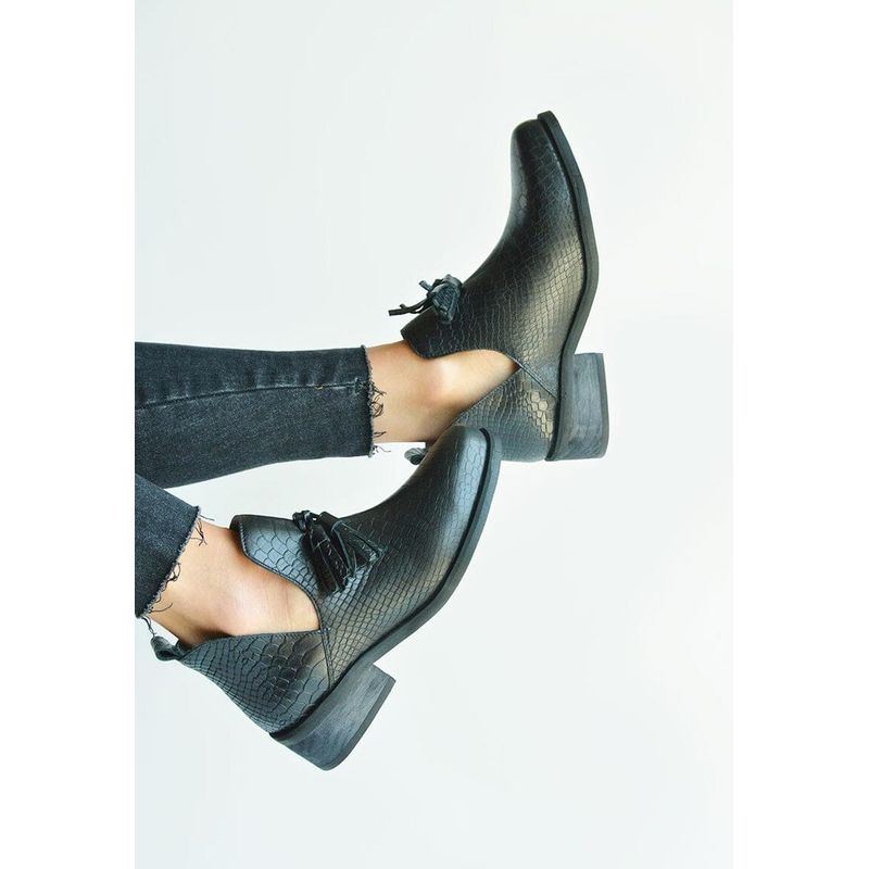 GIANI DAFIRENZE - Botin Mujer De Cuero Adriana Negro C8