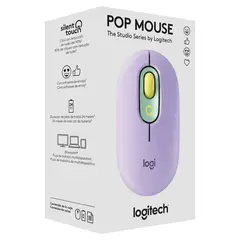 LOGITECH - 910-006550 MOUSE POP WITH EMOJI LILA - Rosa