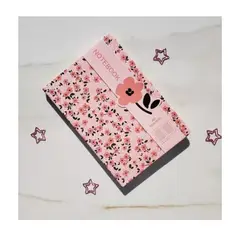 GENERICO - Cuaderno Tipo Libreta A5 Tapa Dura Flores 96 Pag.