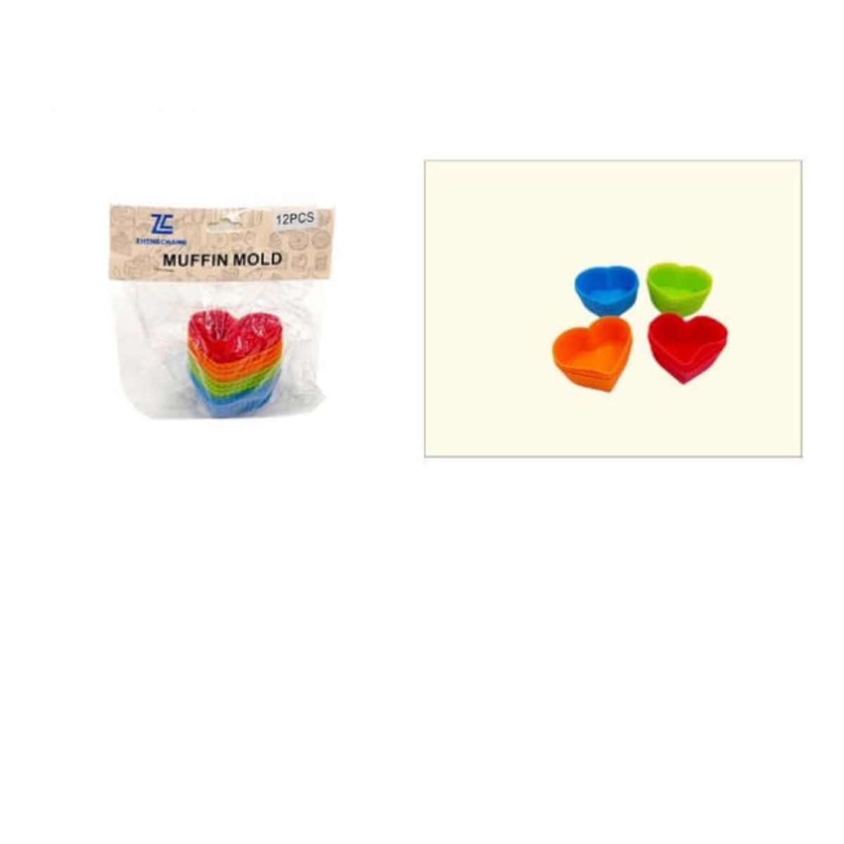 GENERICO - Molde De Silicona Corazon 4,5Cm 12 Unid