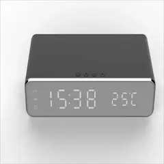 GENERICO - Reloj Despertador con Cargador Inalámbrico LED Digital y Carga Rápida