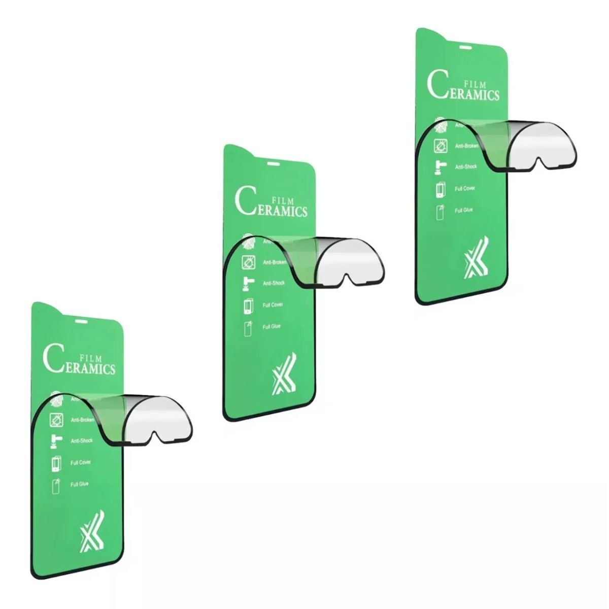 GENERICO - Pack 3 Laminas Ceramica para Samsung S21 Plus Resistente Antigolpes