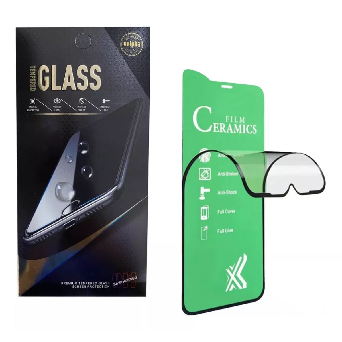 GENERICO - Pack 3 Laminas Ceramica para iPhone 13 Mini Resistente Antigolpes